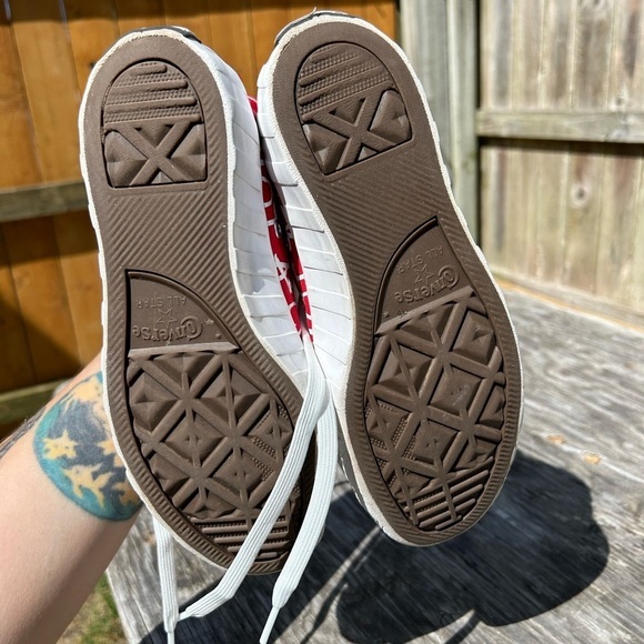 Converse UNT1TL3D Not A Chuck Hi kids  Size 4‎ Shoes Red CTAS High Sneakers - Picture 6 of 7